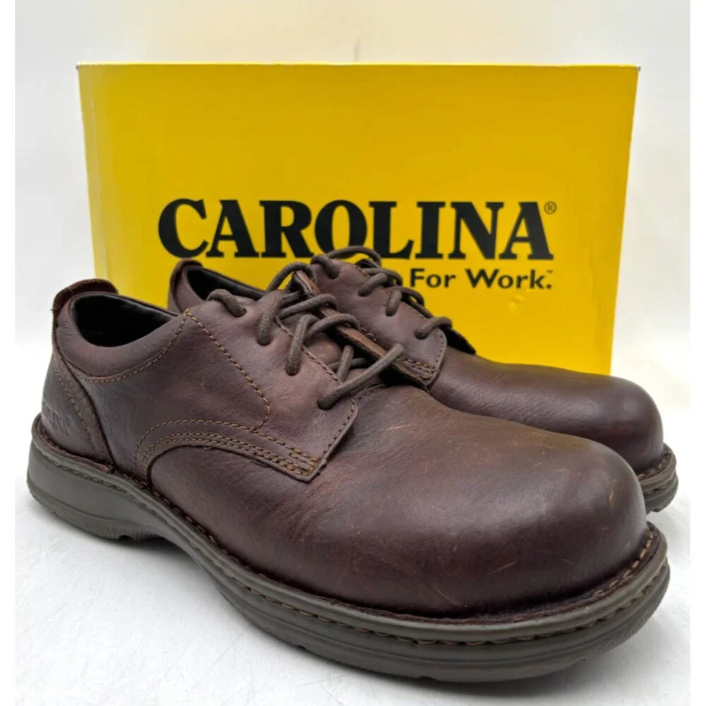 Carolina CA5560 Men's NEW Aluminum-Toe Oxford Shoe Brown Multiple Sizes